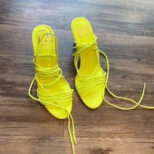 These are 6M I wore them twice. These are in pretty good condition still
